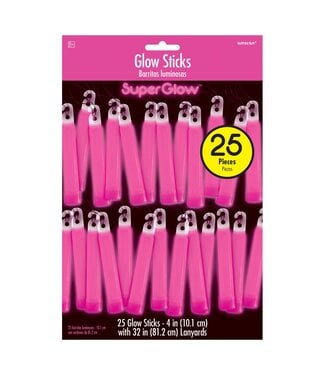 Pink Glow Sticks - 25ct