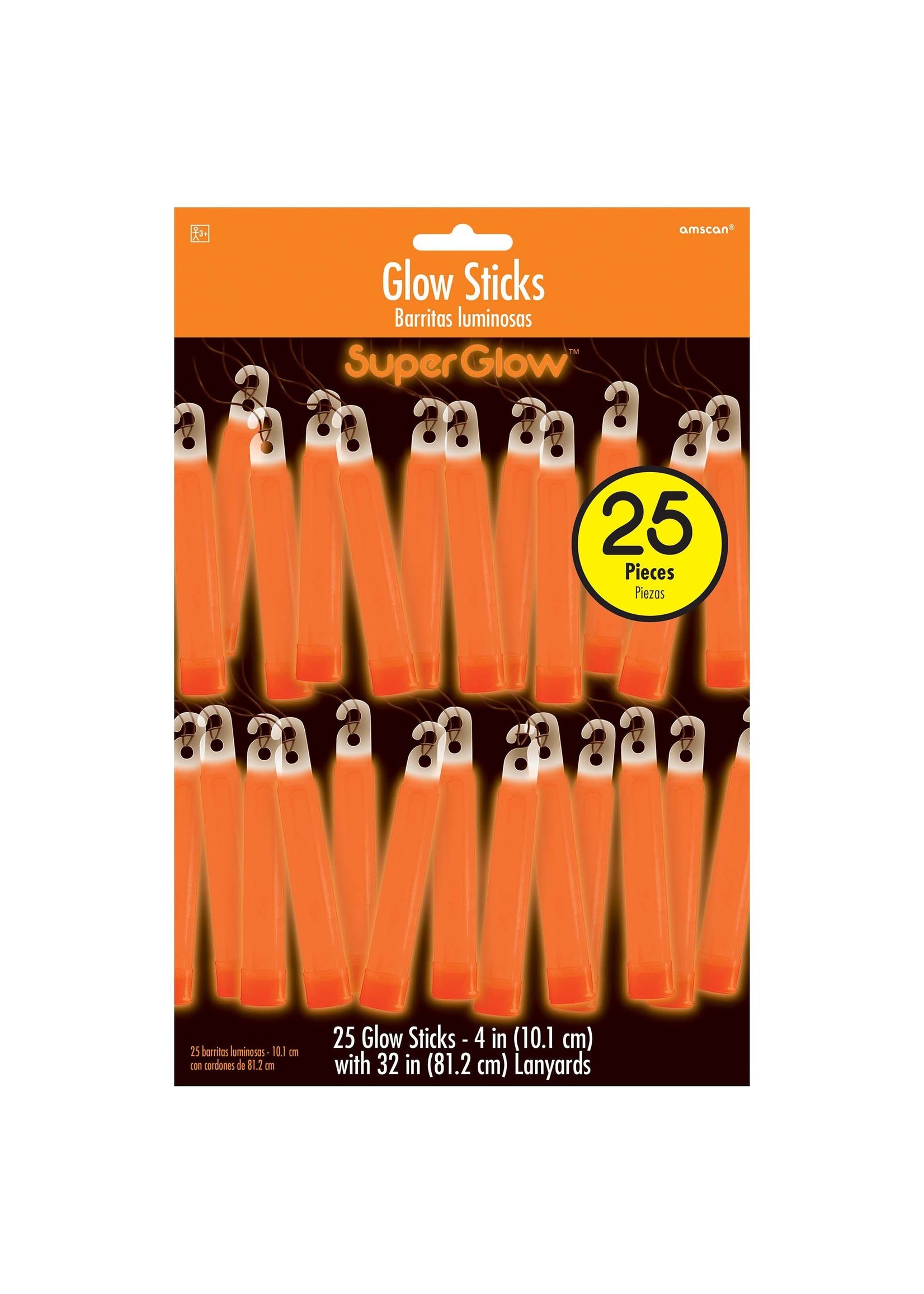 Orange Glow Sticks - 25ct