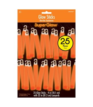 Orange Glow Sticks - 25ct
