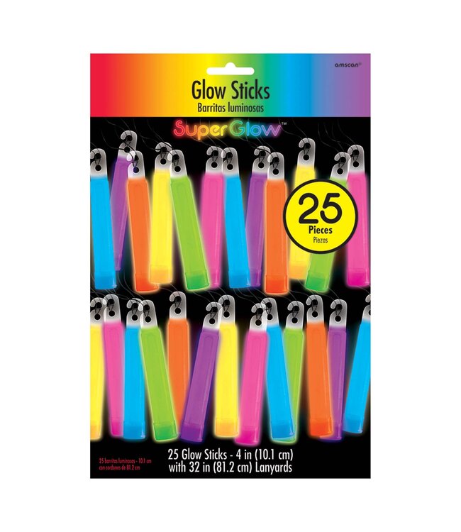Multi Color Glow Sticks - 25ct