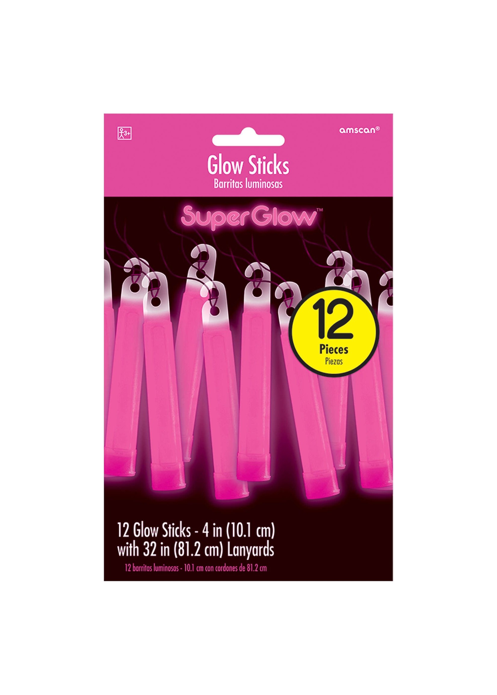 Pink Glow Sticks - 12ct