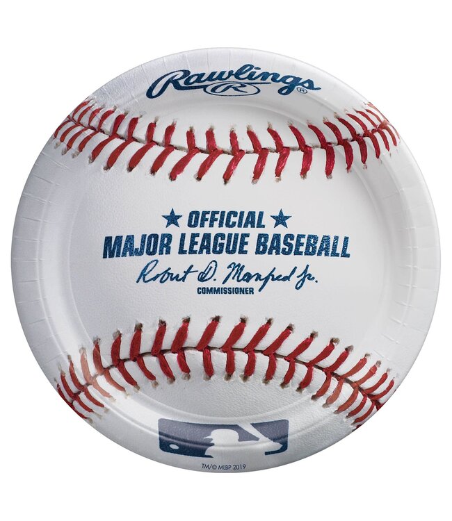 Rawlings Baseball Dessert Plates - 8ct