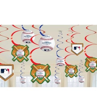 Rawlings Baseball Swirl Decorations - 12ct