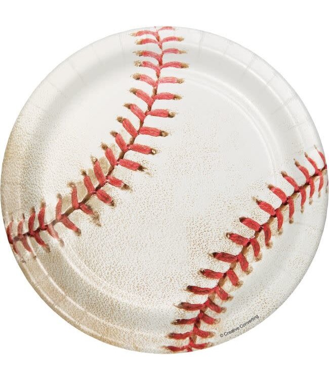 Creative Converting Baseball Dessert Plates - 8ct