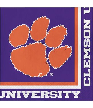 Creative Converting Clemson Tigers Lunch Napkins - 20ct