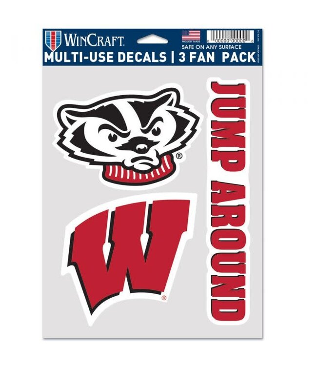 WINCRAFT Wisconsin Badgers Multi-Use Decal Set
