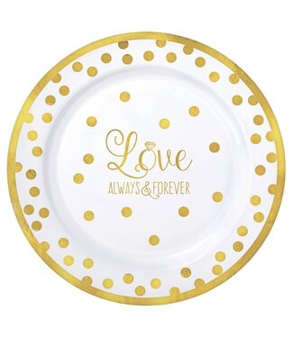 "Love" Premium Dessert Plates - 20ct