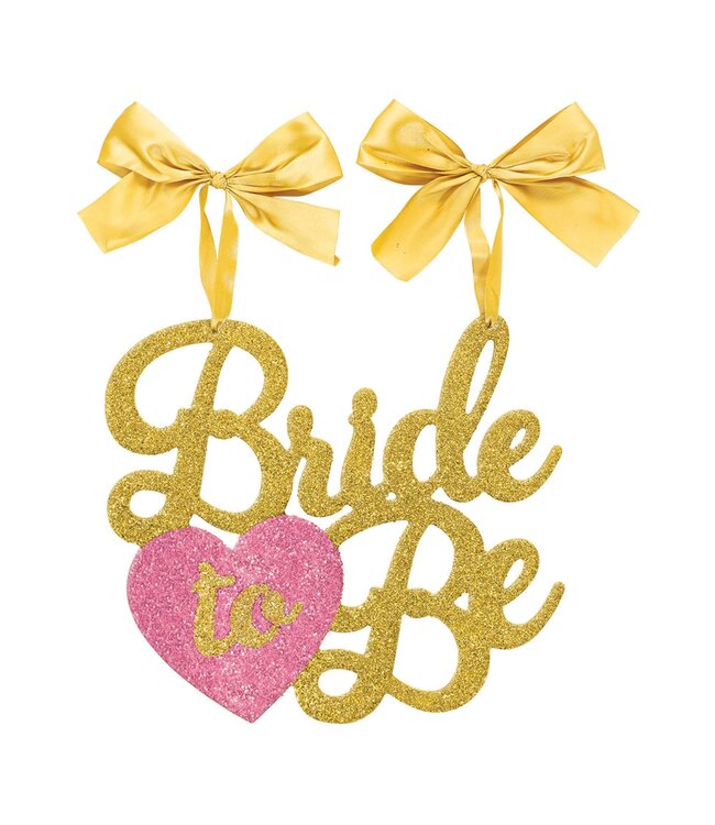 Sparkling Wedding Bride-To-Be Chair Sign