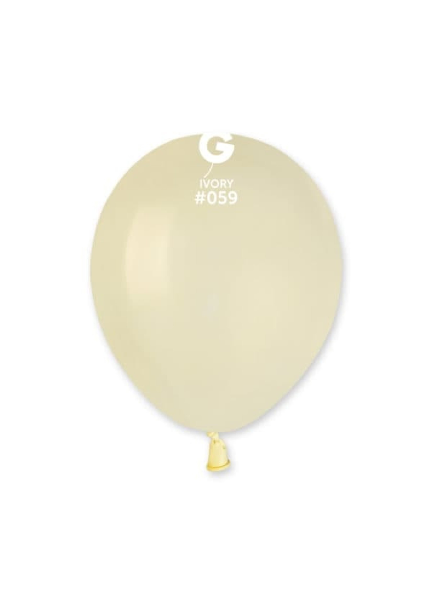 GEMAR Ivory #059 Latex Balloons, 5in, 100ct