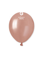 GEMAR Metallic Rose Gold #071 Latex Balloons, 5in, 100ct