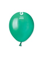 GEMAR Metallic Green #055 Latex Balloons, 5in, 100ct