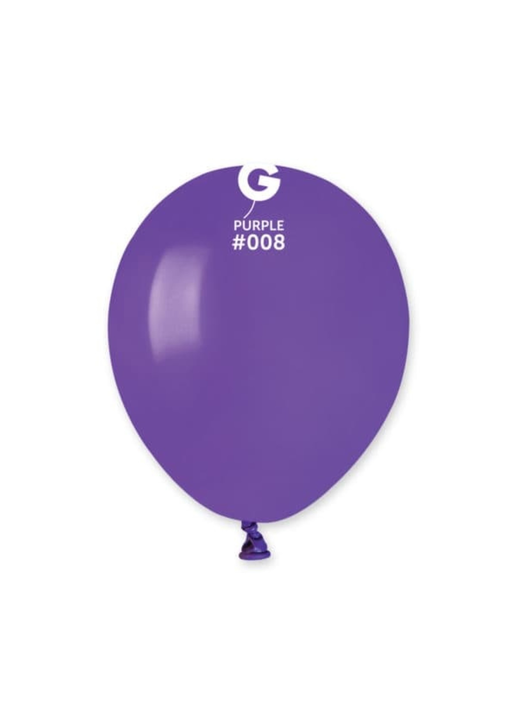 GEMAR Purple #008 Latex Balloons, 5in, 100ct