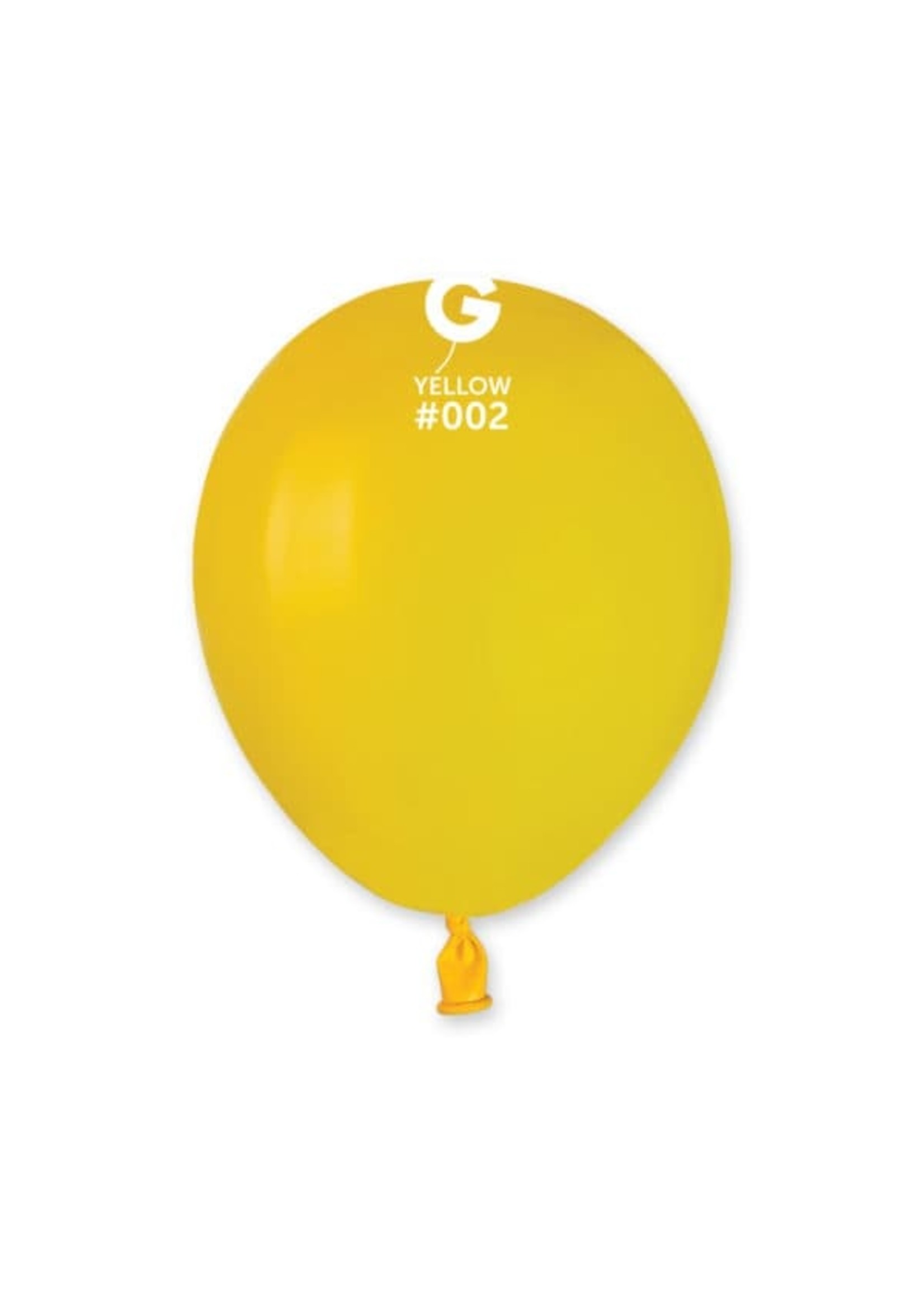 GEMAR Yellow #002 Latex Balloons, 5in, 100ct