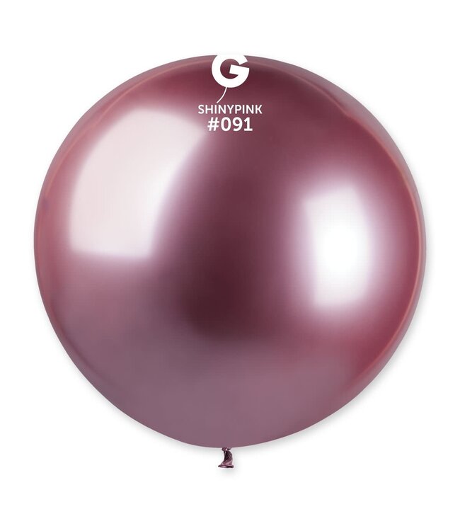 GEMAR Shiny Pink #091 Latex Balloon, 31in