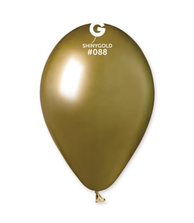 GEMAR Shiny Gold #088 Latex Balloons, 13in, 25ct