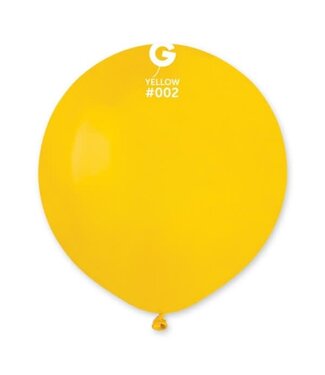 GEMAR Yellow #002 Latex Balloons, 19in, 25ct