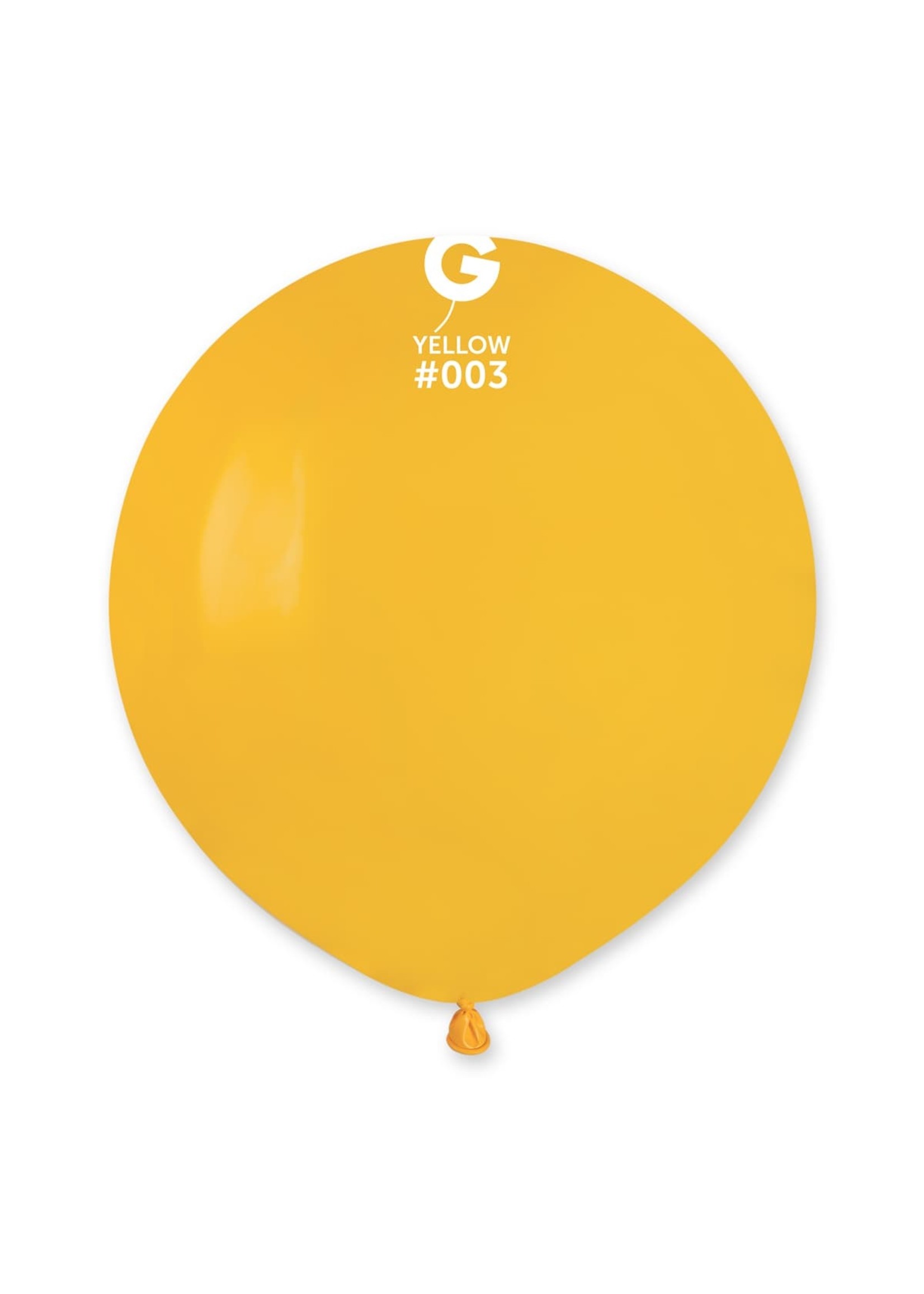 GEMAR Yellow #003 Latex Balloons, 19in, 25ct