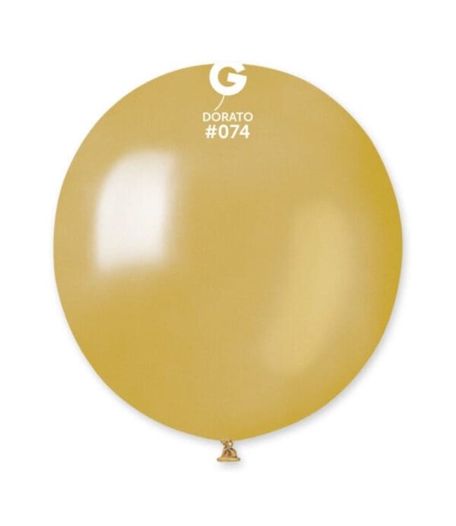 GEMAR Metallic Dorato #074 Latex Balloons, 19in, 25ct