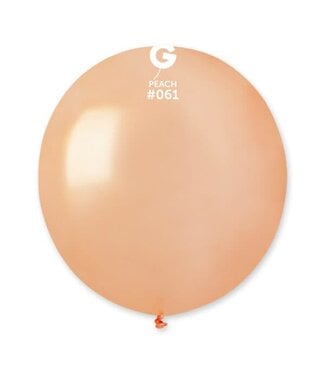 GEMAR Metallic Peach #061 Latex Balloons, 19in, 25ct