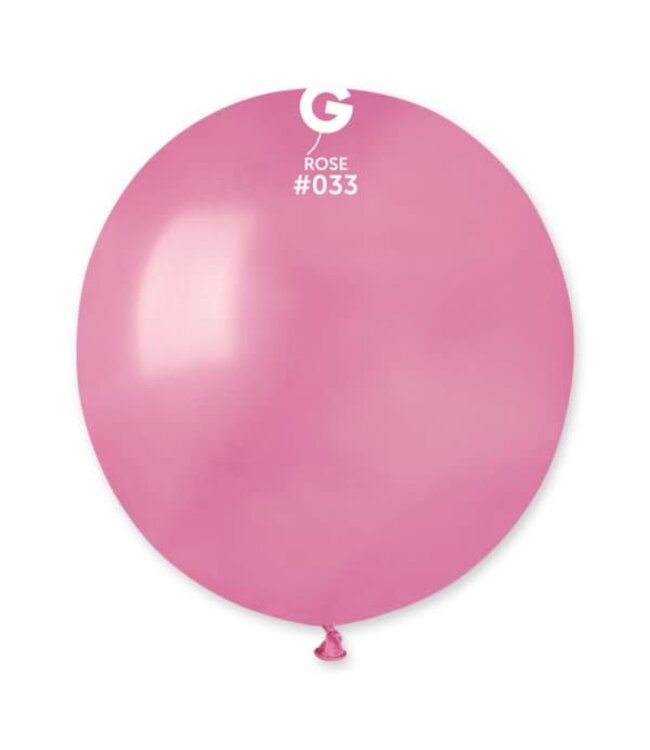 GEMAR Metallic Rose #033 Latex Balloons, 19in, 25ct