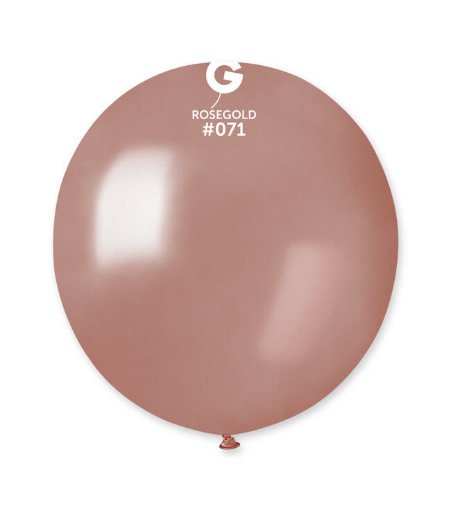 GEMAR Metallic Rose Gold #071 Latex Balloons, 19in, 25ct
