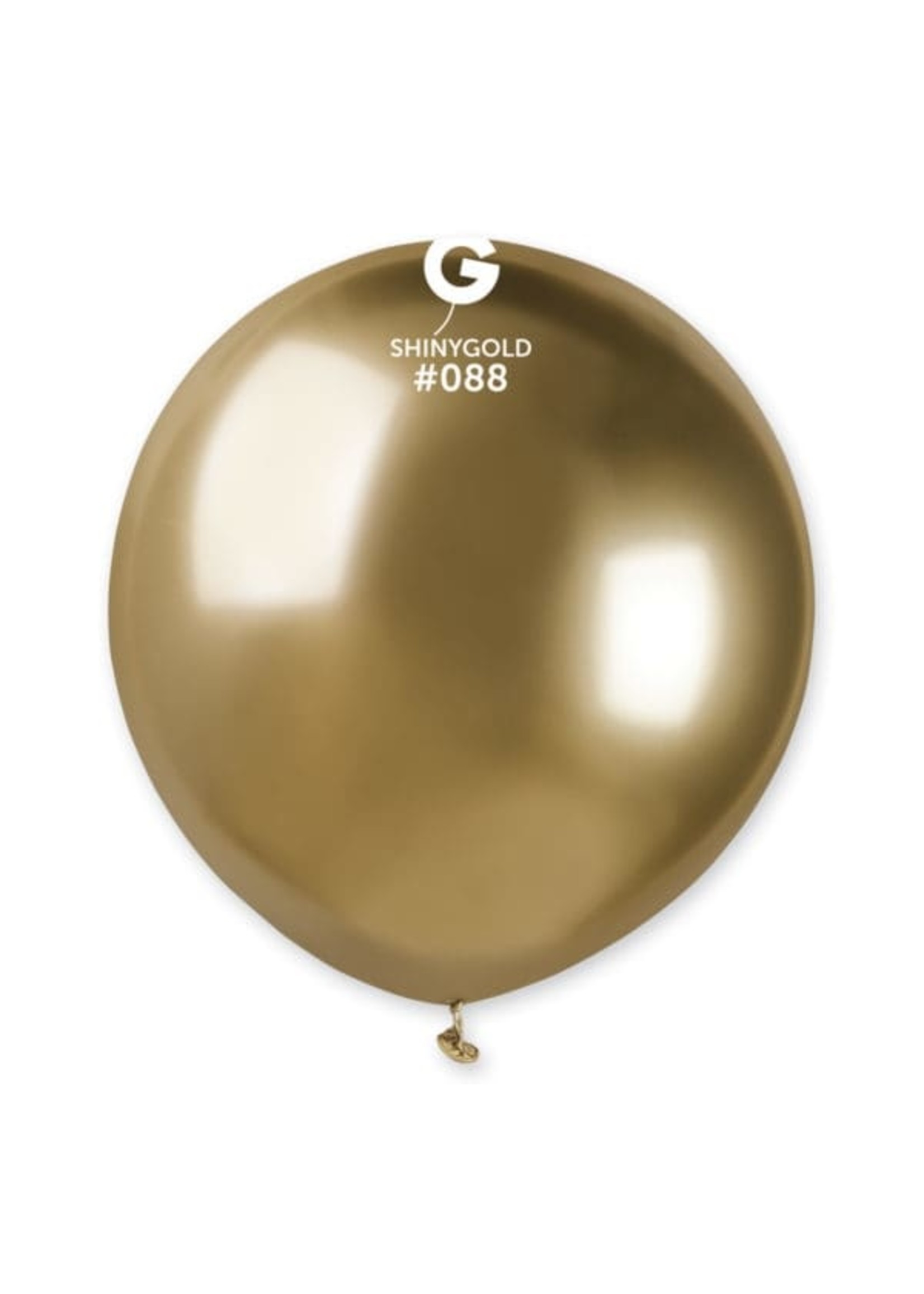 GEMAR Shiny Gold #088 Latex Balloons, 19in, 25ct