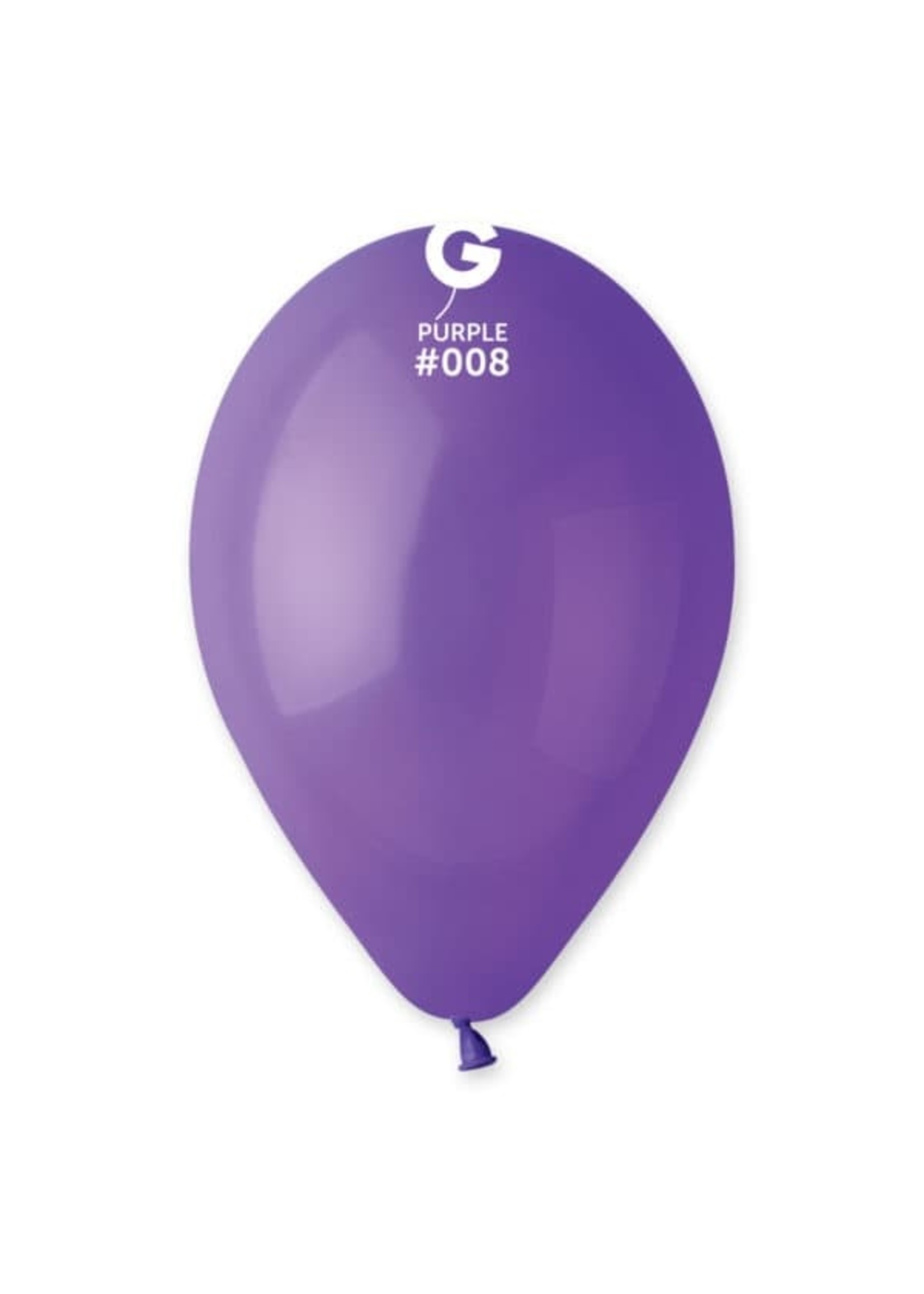 GEMAR Purple #008 Latex Balloons, 12in, 50ct