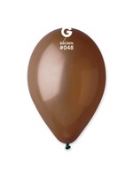 GEMAR Brown #048 Latex Balloons, 12in, 50ct