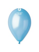GEMAR Metallic Light Blue #035 Latex Balloons, 12in, 50ct