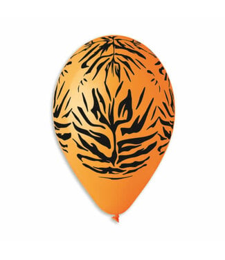 GEMAR Tiger Print Latex Balloons, 12in, 50ct