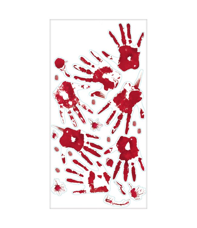 AMSCAN Bloody Hand Print Wall Stickers