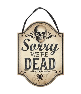 AMSCAN Sorry We're Dead Boneyard Hanging Sign