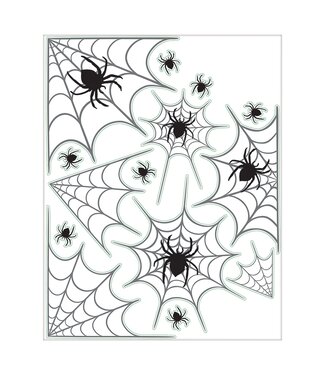 Halloween Spider Web Window Clings