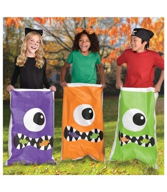 Amscan Boo Crew Woven Plastic Potato Sacks - 6ct