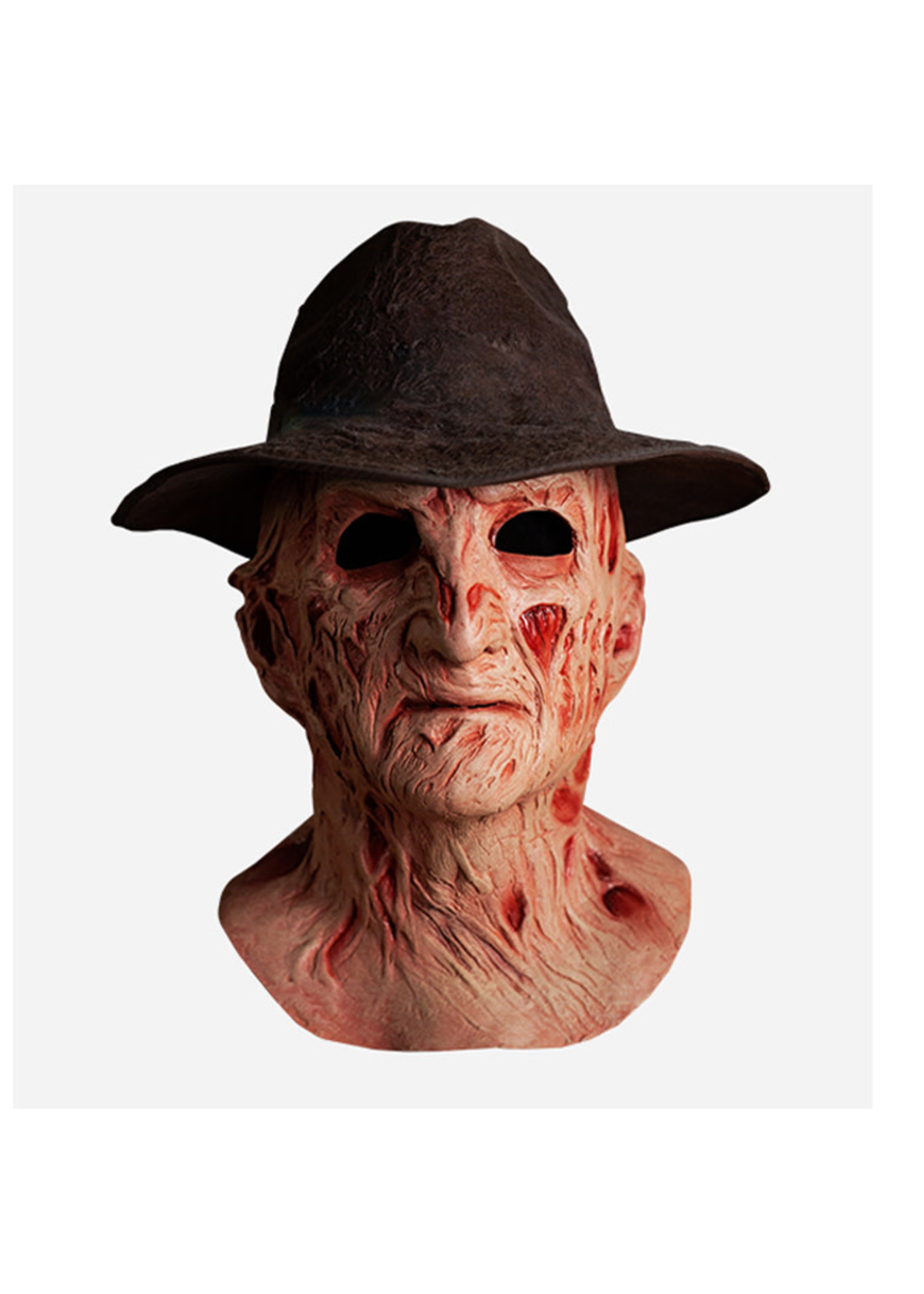 TRICK OR TREAT A NIGHTMARE ON ELM STREET 4: THE DREAM MASTER - DELUXE FREDDY KRUEGER MASK WITH FEDORA HAT