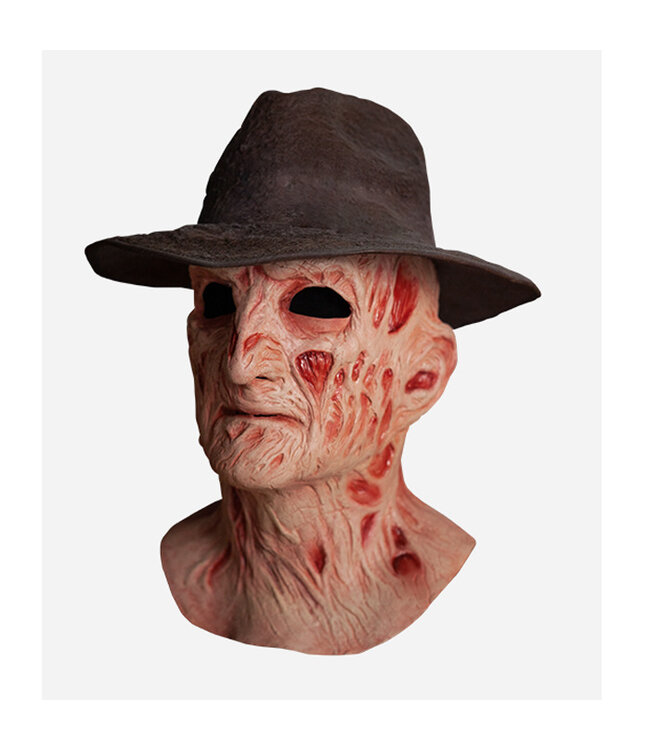 TRICK OR TREAT A Nightmare on Elm Street 4: The Dream Master-Deluxe Freddy Kruger Mask with Fedora Hat