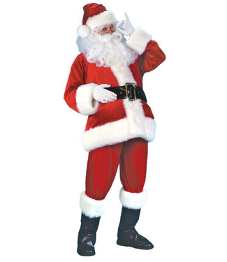 FUN WORLD Deluxe Velour Santa Suit - Adult