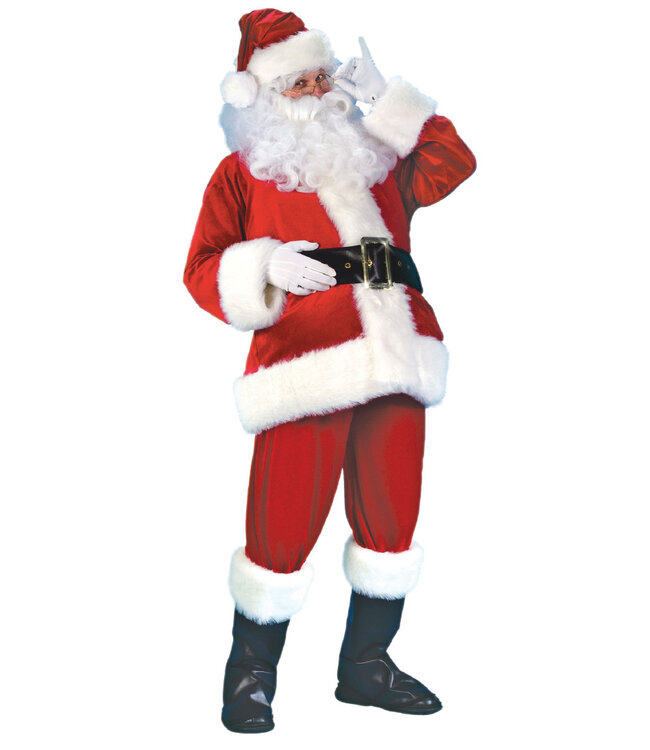 FUN WORLD Deluxe Velour Santa Suit - Adult