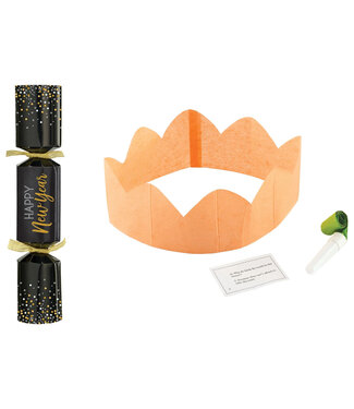 AMSCAN Happy New Year Crackers Black, Silver, Gold - 8ct