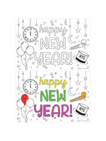 AMSCAN New Years Coloring Paper Placemats - 24ct