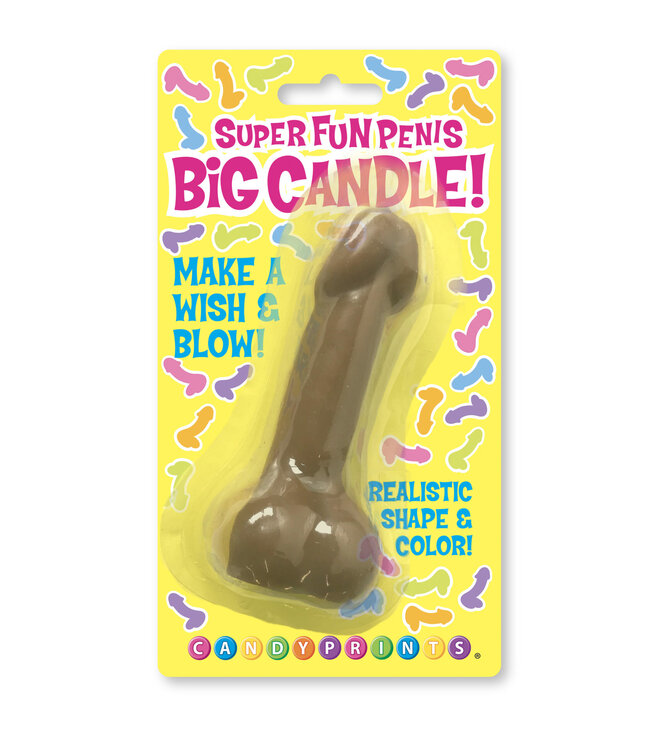 LITTLE GENIE Big Penis Candle Brown
