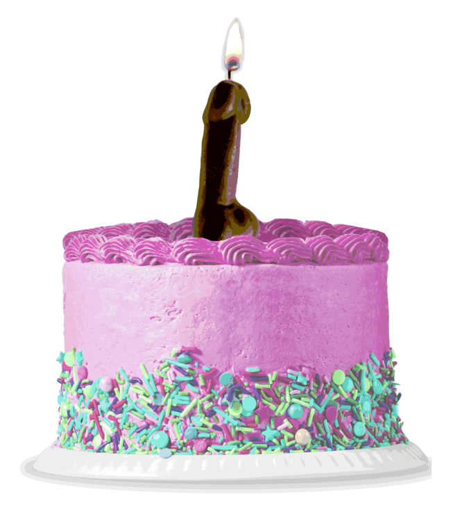 LITTLE GENIE Big Penis Candle Brown