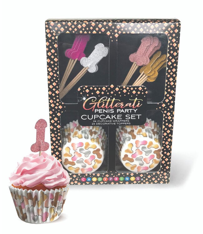Glitterati Penis Cupcake Set