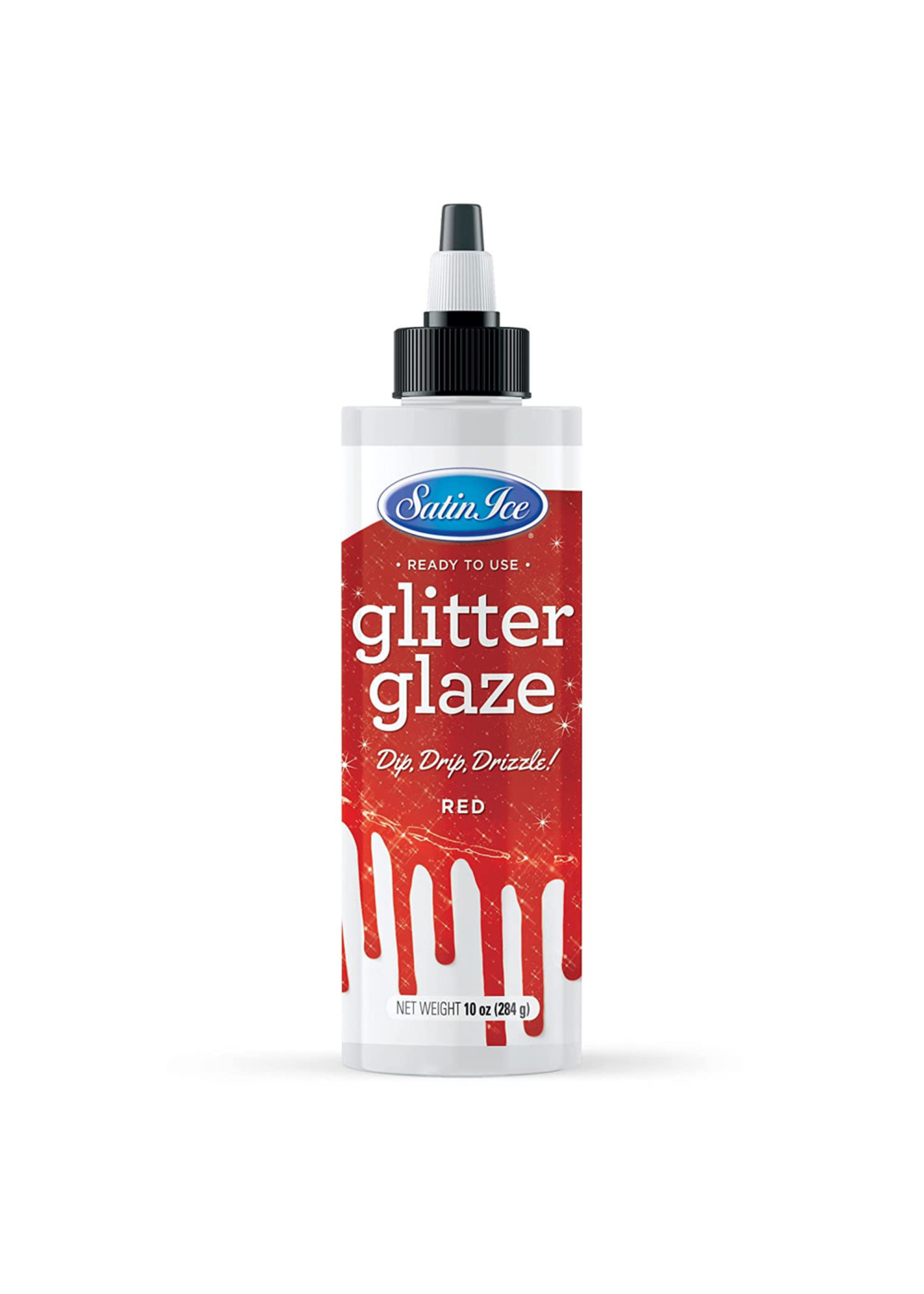Satin Ice Red Glitter Glaze 10oz Party On!
