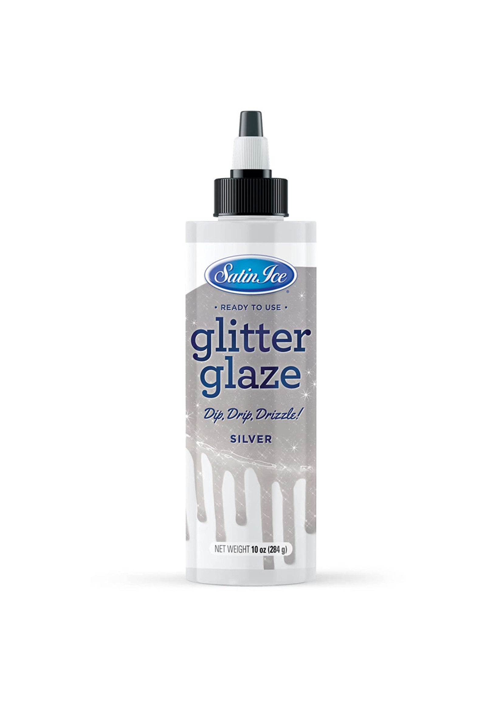 Satin Ice Silver Glitter Glaze 10oz Party On!