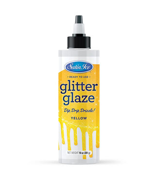 Satin Ice Yellow Glitter Glaze - 10oz
