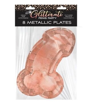 GLITTERATI Glitterati Penis Shaped Rose Gold Plates