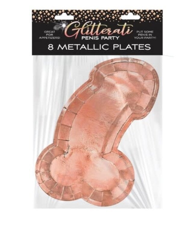 GLITTERATI Glitterati Penis Shaped Rose Gold Plates