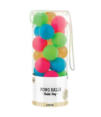 Neon Ping Pong Balls - 24ct