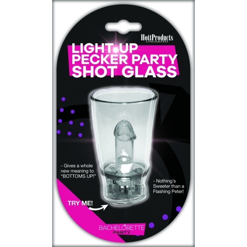 Beer Glass Party Pecker Light Up Clear